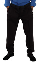 Bordeaux Cotton Mens Skinny Trouser Pants Dolce & Gabbana