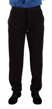 Bordeaux Cotton Mens Skinny Trouser Pants Dolce & Gabbana