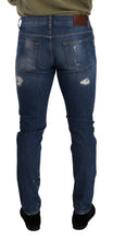Blue Wash Cotton Stretch Slim Fit Denim Jeans Dolce & Gabbana