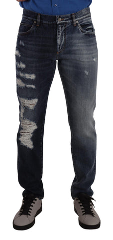Blue Cotton Regular Denim Trousers Jeans Dolce & Gabbana