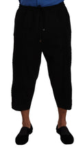 Black Cotton Torero Sweatpants Shorts Pants Dolce & Gabbana