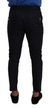 Blue Cotton Stretch Jogging Trouser Pants Dolce & Gabbana