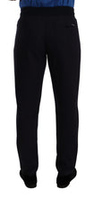 Blue Cotton Stretch Jogging Trouser Pants Dolce & Gabbana