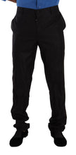 Gray Wool Silk Dress Trouser Dress Pants Dolce & Gabbana