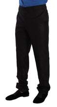 Gray Wool Silk Dress Trouser Dress Pants Dolce & Gabbana