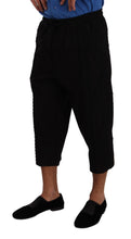 Black Cotton Torero Cropped Short Trouser Pants Dolce & Gabbana
