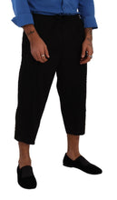Black Cotton Torero Cropped Short Trouser Pants Dolce & Gabbana