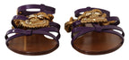 Purple Leather Devotion Flats Sandals Shoes Dolce & Gabbana