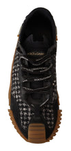 Black White Fabric Lace Up NS1 Sneakers Dolce & Gabbana