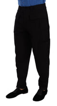 Black Cotton Stretch Tapered Cargo Pants Dolce & Gabbana