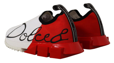 White Red Sorrento Sandals Sneakers Dolce & Gabbana
