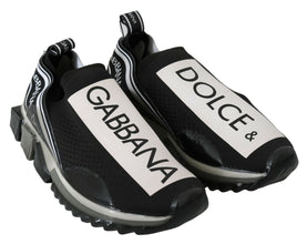 Black White SORRENTO Sport Stretch Sneakers Dolce & Gabbana