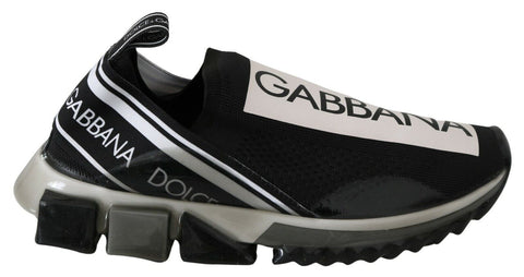Black White SORRENTO Sport Stretch Sneakers Dolce & Gabbana