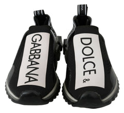 Black White SORRENTO Sport Stretch Sneakers Dolce & Gabbana