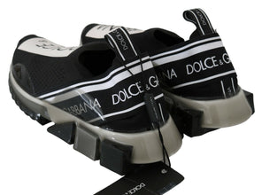 Black White SORRENTO Sport Stretch Sneakers Dolce & Gabbana