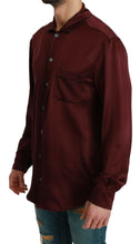 Bordeaux Silk Pajama Casual Shirt Dolce & Gabbana