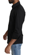Black Cotton Formal Dress Men Top Shirt Dolce & Gabbana