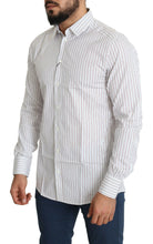 White Striped Formal MARTINI Shirt Dolce & Gabbana