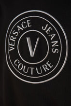 Stunning Hooded Black Cotton Sweatshirt Versace Jeans