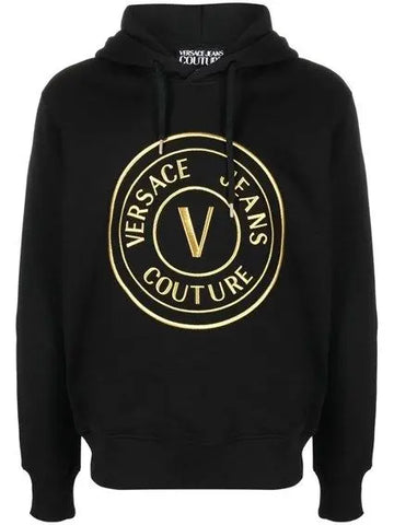 Chic Black Hooded Sweatshirt Versace Jeans
