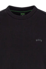 Elegant Black Cotton Round Neck Sweatshirt Hugo Boss