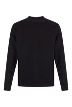 Elegant Black Cotton Round Neck Sweatshirt Hugo Boss