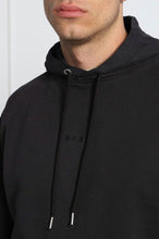 Elegant Dark Blue Cotton Hooded Sweatshirt Hugo Boss