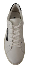 White Black Leather Low Shoes Sneakers Dolce & Gabbana