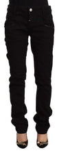 Black Low Waist Cotton Stretch Denim Skinny Jeans Acht