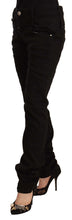 Black Low Waist Cotton Stretch Denim Skinny Jeans Acht