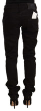 Black Low Waist Cotton Stretch Denim Skinny Jeans Acht