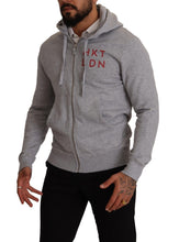 Gray Full Zip Hooded Cotton Sweatshirt Sweater Hackett