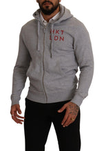 Gray Full Zip Hooded Cotton Sweatshirt Sweater Hackett