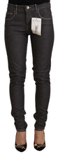 Black Low Waist Skinny Denim Slim Fit Jeans Acht