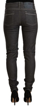 Black Low Waist Skinny Denim Slim Fit Jeans Acht
