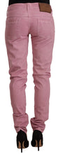 Pink Cotton Slim Fit Women Denim Skinny Jeans Acht