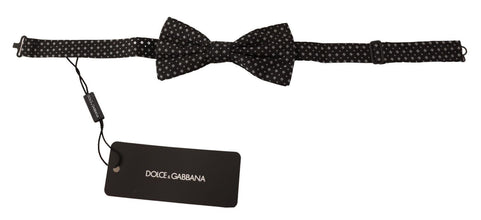 Black 100% Silk Adjustable Neck Papillon Tie Dolce & Gabbana