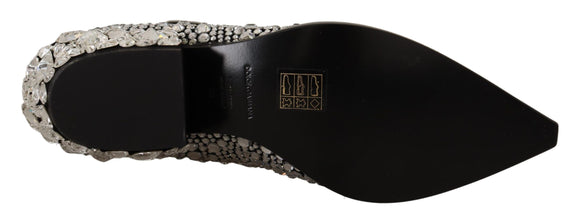 Black Suede Strass Crystal Cowgirl Boots Dolce & Gabbana