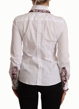 White Cotton Lace Long Sleeves Ruffle Collar Top Shirt Dolce & Gabbana