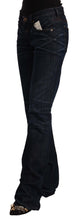 Dark Blue Mid Waist Cotton Denim Straight Jeans Ermanno Scervino