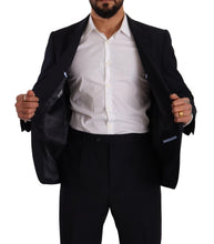 Blue Polyester Single Breasted Formal Suit Domenico Tagliente