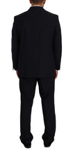 Blue Polyester Single Breasted Formal Suit Domenico Tagliente