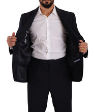 Blue Polyester Single Breasted Formal Suit Domenico Tagliente