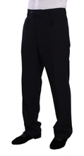 Blue Polyester Single Breasted Formal Suit Domenico Tagliente