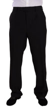 Black Polyester Single Breasted Formal Suit Domenico Tagliente
