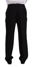 Black Polyester Single Breasted Formal Suit Domenico Tagliente