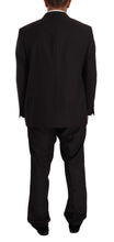 Gray Polyester Single Breasted Formal Suit Domenico Tagliente