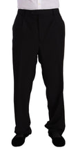 Black Polyester Single Breasted Formal Suit Domenico Tagliente