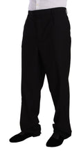 Black Polyester Single Breasted Formal Suit Domenico Tagliente