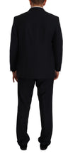 Blue Polyester Single Breasted Formal Suit Domenico Tagliente